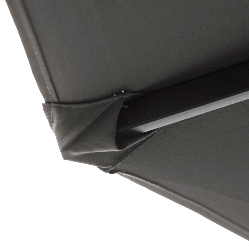 Best 4.6M Sun Umbrella Canopy Double-sided Crank Sun Shade w/ Cross Base Grey - Image 9