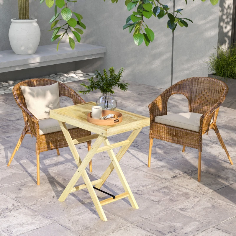 Best 44 x 68cm Wooden Garden Table - Image 6