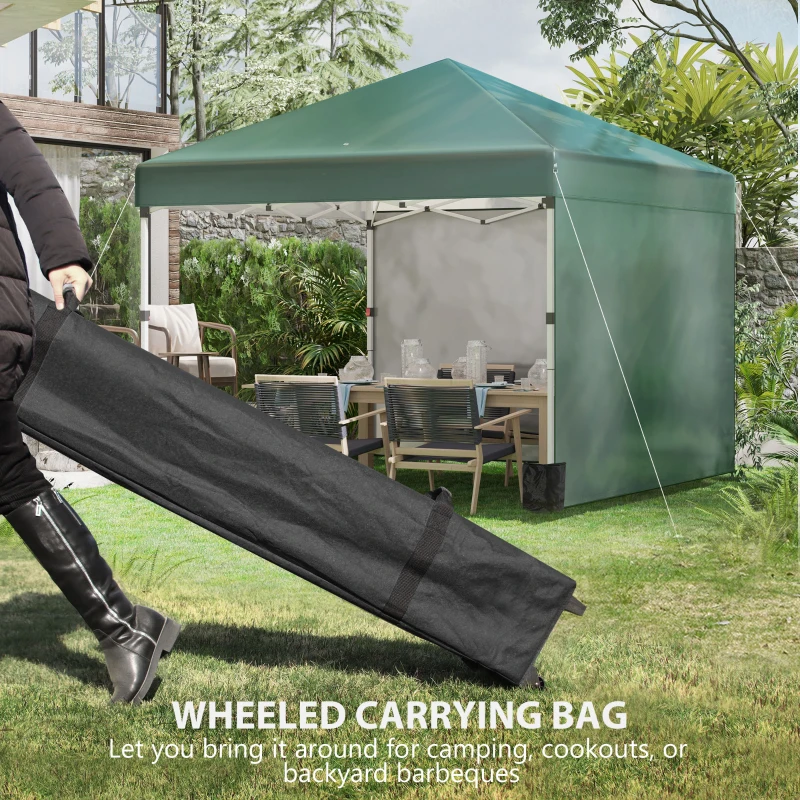 Best 3 x 3 (M) Pop Up Gazebo, UPF 30+ with 2 Sidewalls, Leg Weight Bags and Wheeled Bag, Height Adjustable Party Tent Event Shelter for Garden, Patio, Green - Image 8