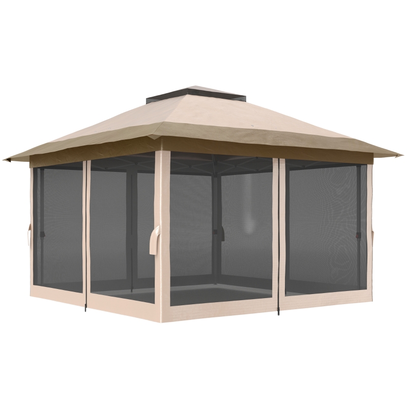 Best 3.6 x 3.6m Pop-Up Gazebo, with Accessories - Beige - Image 11