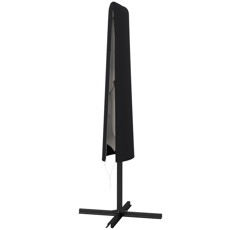 Best Garden Parasol Cover, Outdoor Patio Umbrella Protector Weatherproof Garden Patio with Rod, Zipper for 2-4m Parasol, Φ60 x 160cm, Black - Image 11