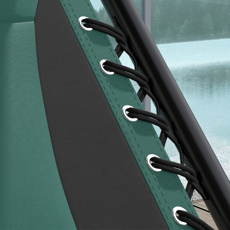 Best Zero Gravity Lounger Chair, Folding Reclining Patio Chair with Shade Cover, Padded Seat, Cup Holder, Soft Cushion and Headrest for Poolside, Camping, Green - Image 9