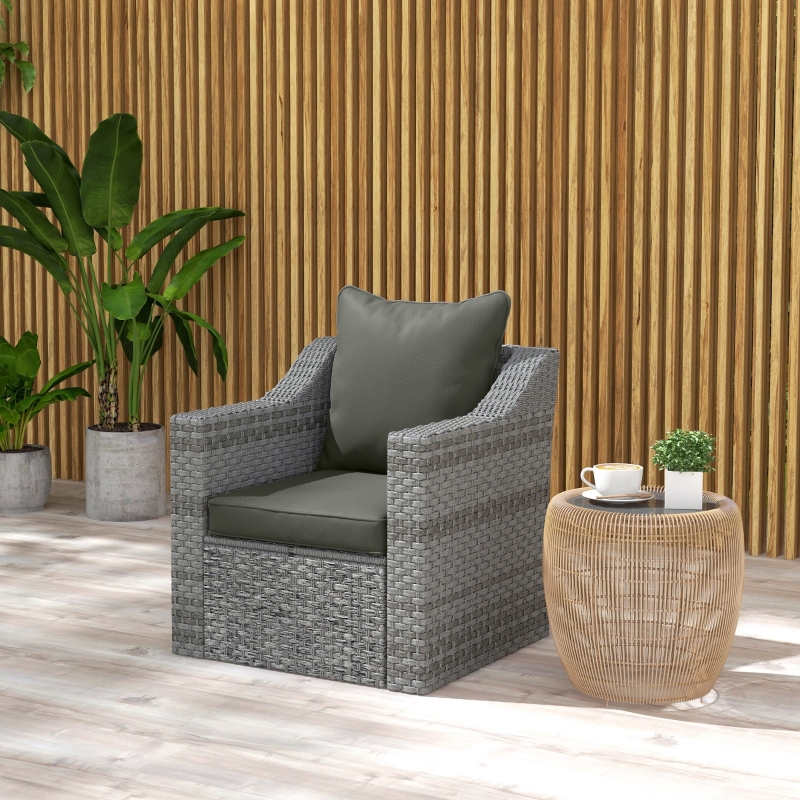 Best Seat and Back Padded Cushion Set - Charcoal Grey - Image 10