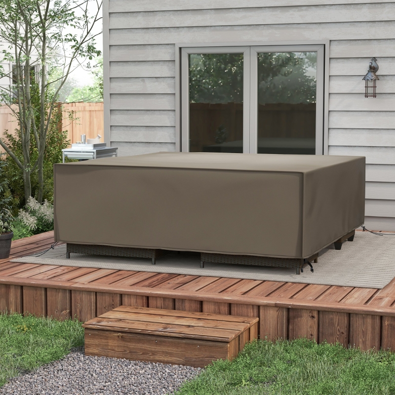 Best Large Square Patio Garden Furniture Set Cover 600D Oxford Waterproof, 230 x 230 x 70cm, Grey - Image 10
