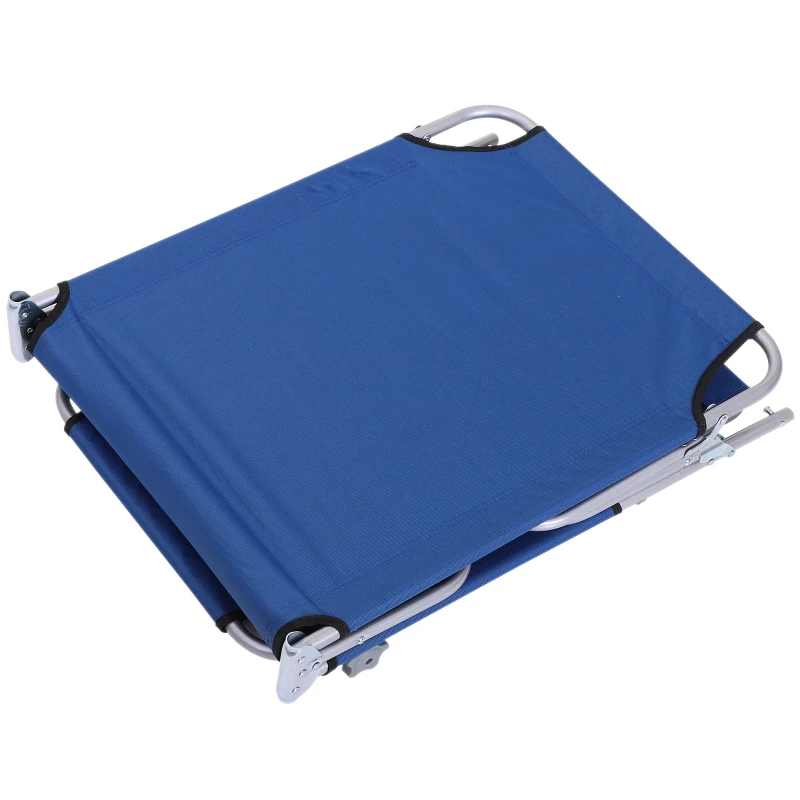 Best Single Sun Lounger, with Awning and Reclining Back - Blue - Image 7