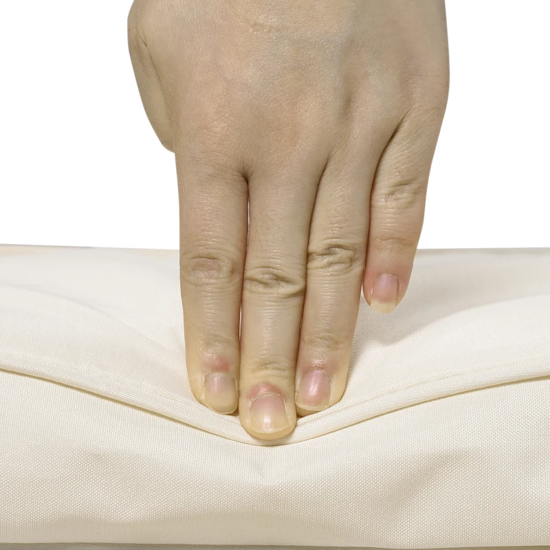 Best Set of 2 Garden Chair Cushions with Ties, 45 x 45 cm Replacement Cushions for Outdoor Furniture, Cream White - Image 8