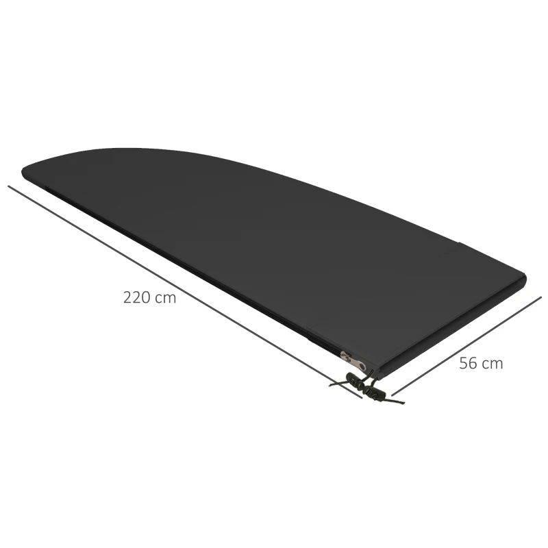 Best Parasol Cover, 600D Oxford Cantilever Umbrella Cover Fit for 2-4m Parasol, Banana Umbrella Protector with Zipper for Outdoor Garden, Patio, Black - Image 3