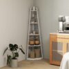 Best Five-Tier Corner Shelf - White - Image 9