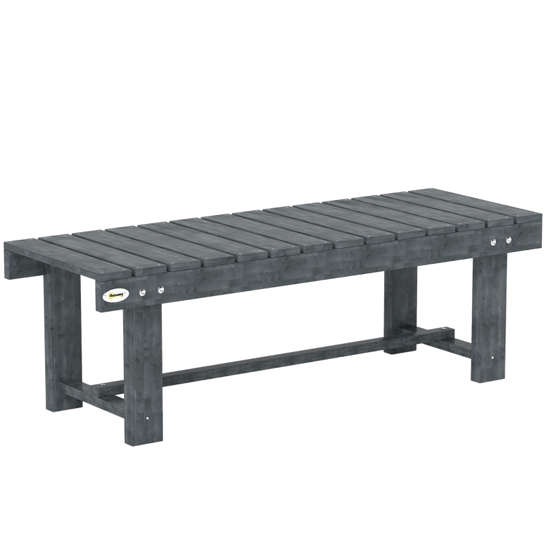 Best 2-Seater Garden Wooden Bench, Grey - Image 11