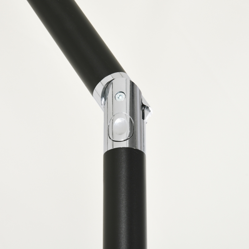 Best 3x2m Patio Parasol Garden Umbrellas Canopy with Aluminum Tilt Crank Rectangular Sun Shade Steel, Cream White - Image 9