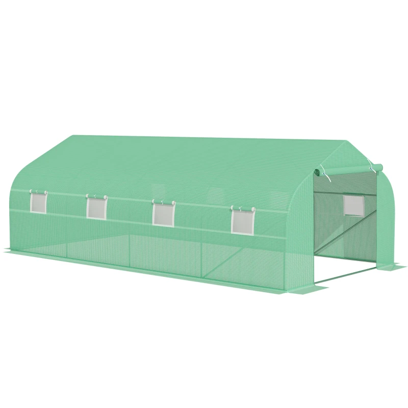 Best Polytunnel Greenhouse with Windows and Door, Walk in Greenhouse for Garden, Backyard (6 x 3 M)