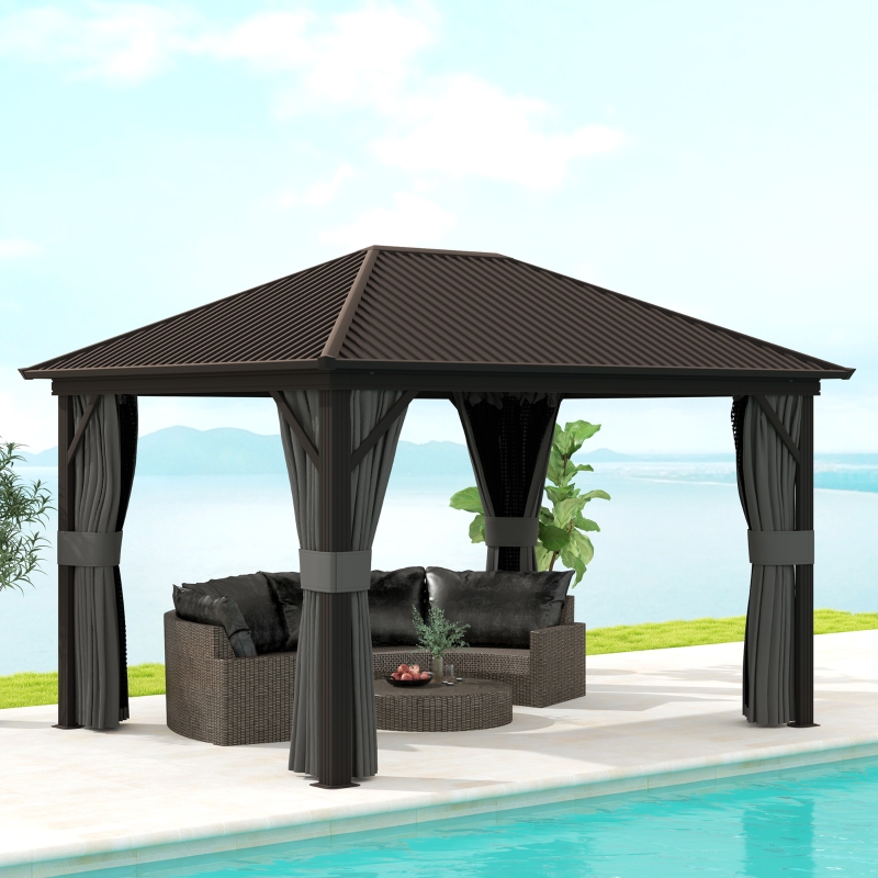 Best 3.6 x 3(m) Aluminium Frame Hardtop Gazebo, with Accessories - Image 10