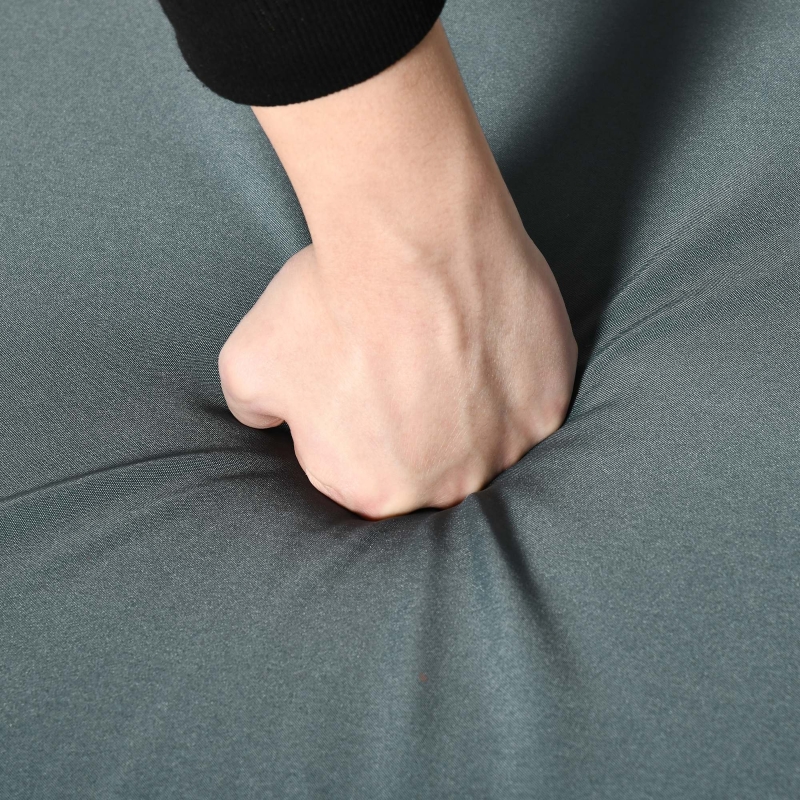 Best Outdoor PE Rattan Rocking Chair Set of 2, Garden Rocking Chair Set with Armrest and Cushion, Light Grey - Image 9