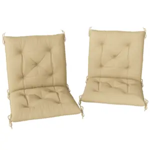 Best Set of Two Outdoor Seat Cushions - Khaki