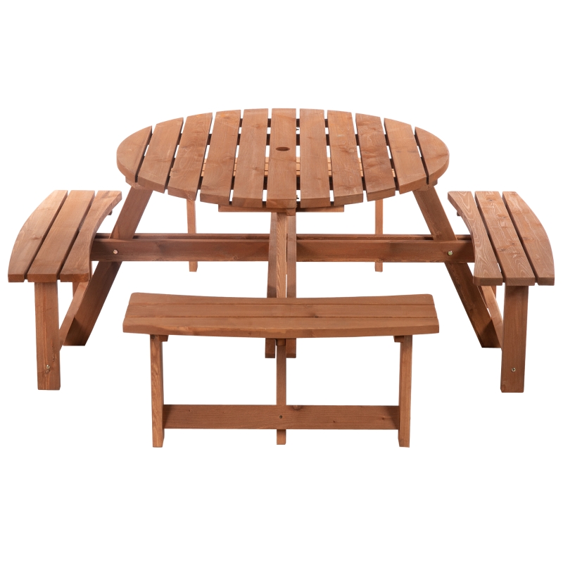 Best 8-Seater Wooden Picnic Set-Fir Wood - Image 12