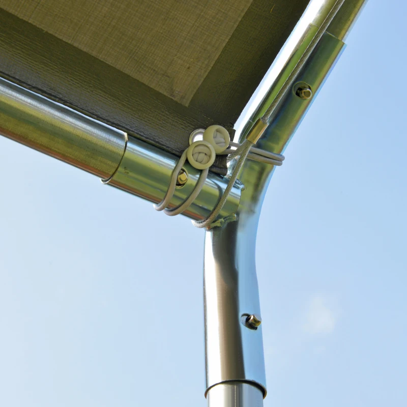 Best 3 x 6m Heavy Duty Carport Garage Car Shelter Galvanized Steel Outdoor Open Canopy Tent Water UV Resistant Waterproof, Grey - Image 7