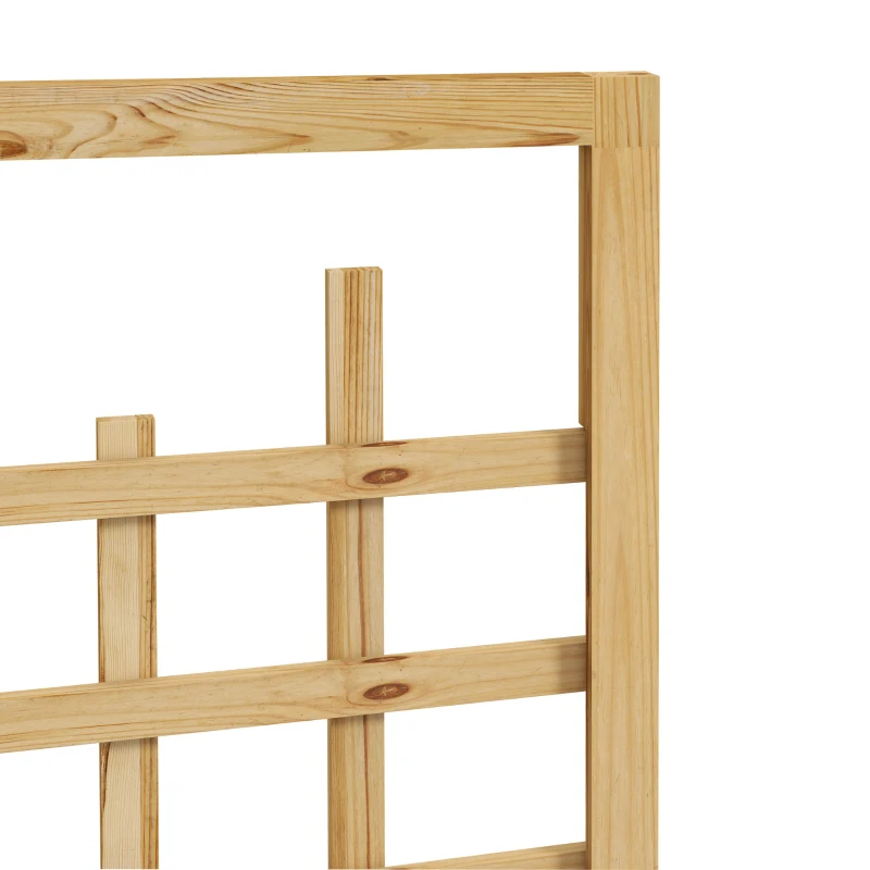 Best Wooden Trellis Planter, Raised Garden Bed with Wheels, to Climb and Grow Vegetables, Herbs and Flowers, Natural - Image 7