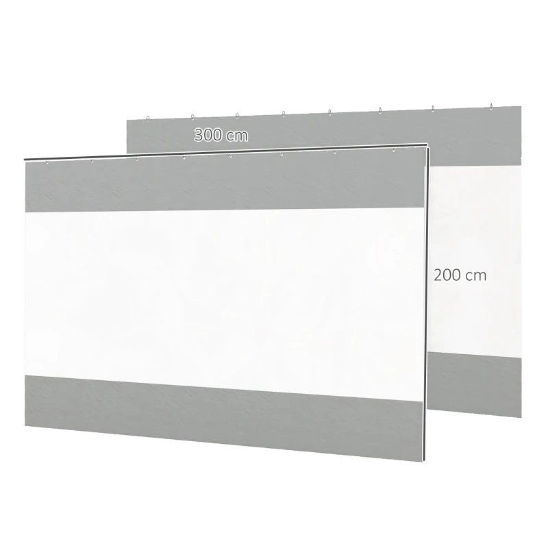 Best Set of Two 3 x 2m Replacement Pergola Panels - Grey - Image 3