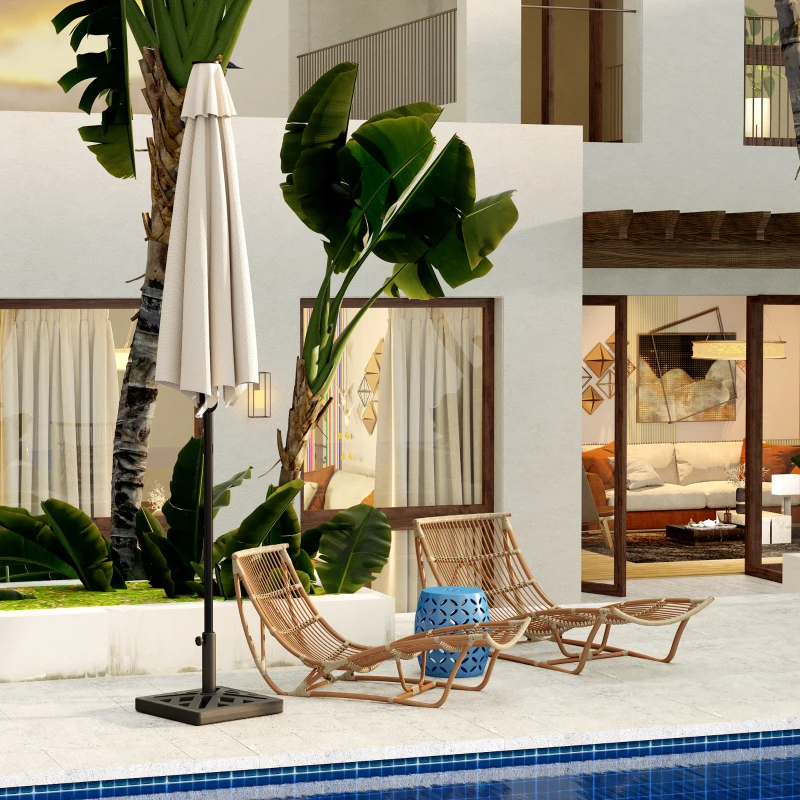 Best Garden Parasol Base, 15kg HDPE Outdoor Umbrella Stand Parasol Stand with Cut-Out Design, Sun Umbrella Base for 32, 38, 48 mm Poles, Black - Image 8