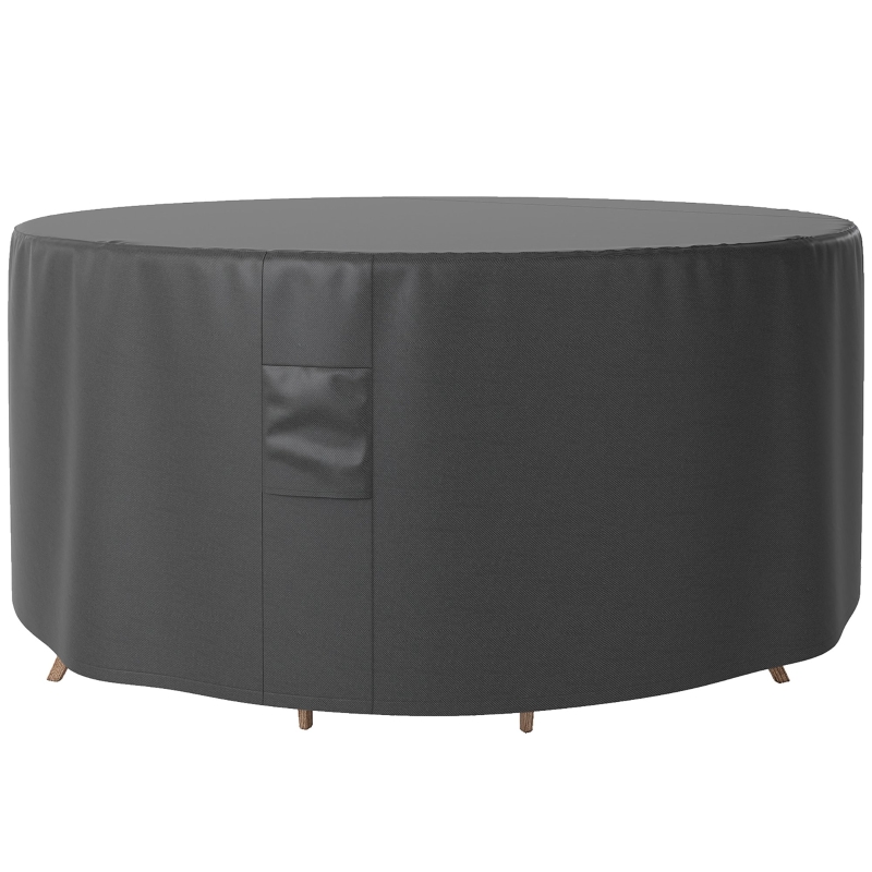 Best Garden Patio Large Furniture Set Round Cover 600D Oxford Waterproof, Ф193 x 80H cm, Black - Image 10
