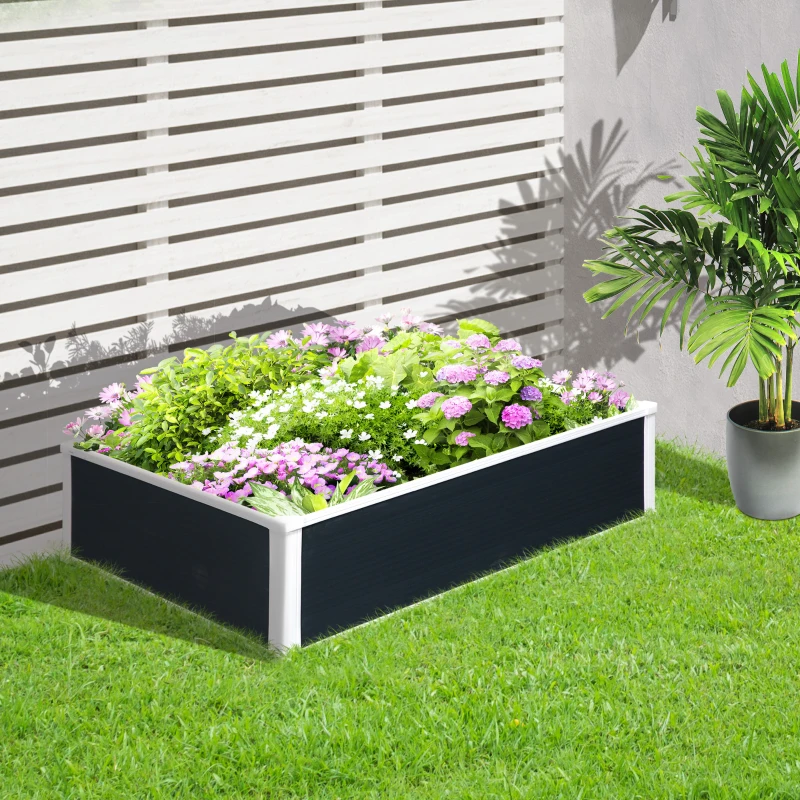 Best 302L Raised Garden Bed, Weather-resistant PP Planter Box Containers for Outdoor Patio Plant Flower Vegetable, 120 x 90 x 30 cm - Image 2