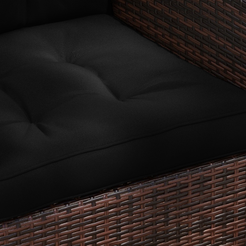 Best 2-Piece Seat Cushions Back Pillows Replacement, Patio Chair Cushions Set for Indoor Outdoor, Black - Image 9