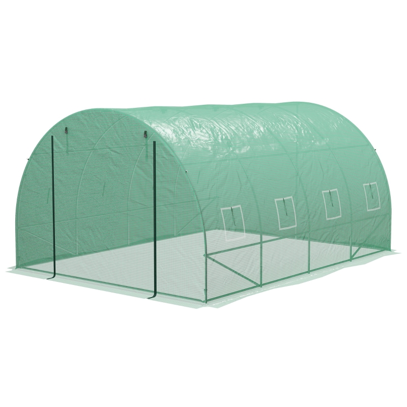 Best Sprinkler System Polytunnel Greenhouse, 4 x 3(m), Green - Image 11