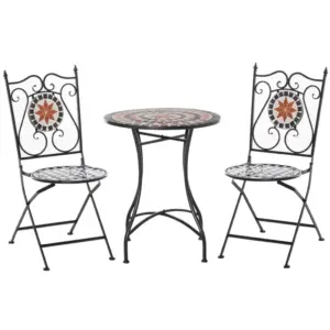 Best Three-Piece Mosaic Bistro Table Set - Multicoloured