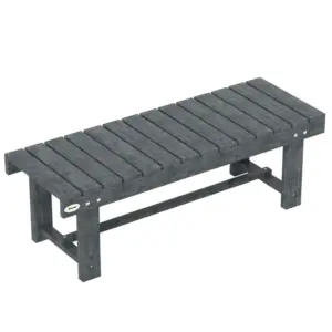 Best 2-Seater Garden Wooden Bench, Grey