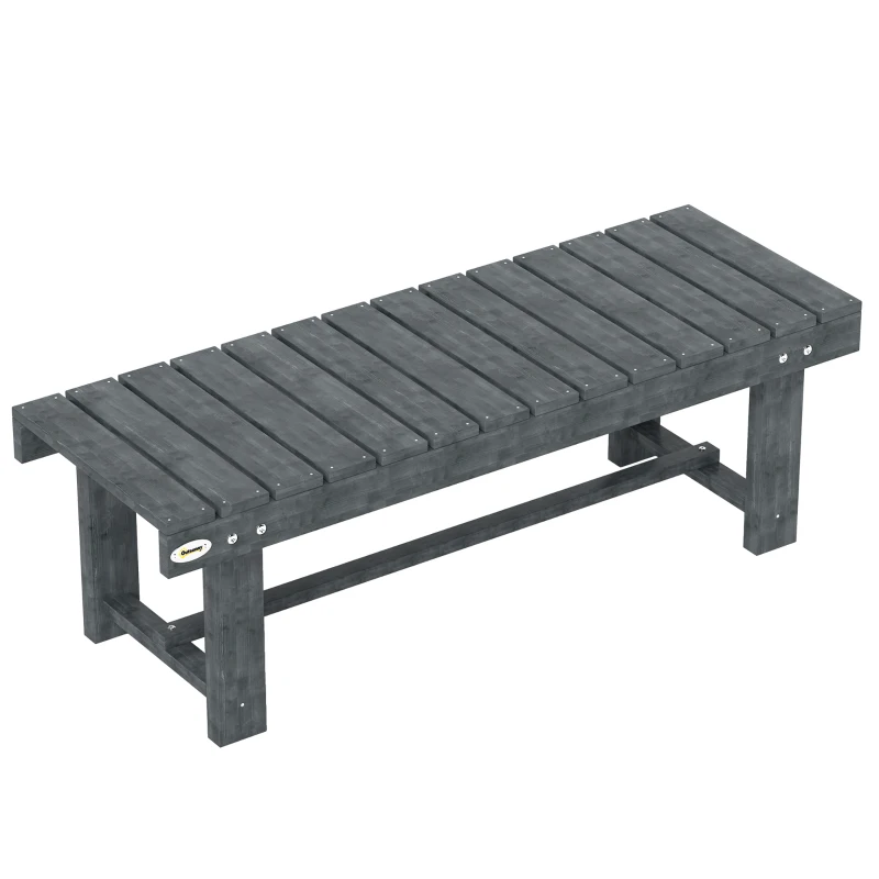 Best 2-Seater Garden Wooden Bench, Grey