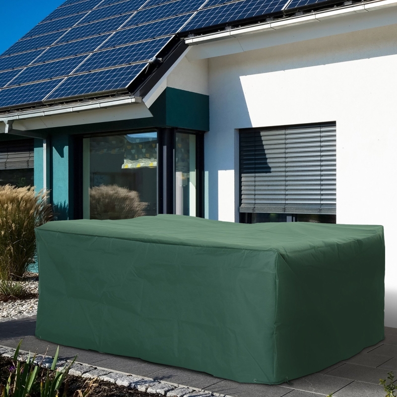 Best Outdoor Garden Furniture Cover Waterproof, Anti-UV 600D Heavy Duty Oxford Fabric Patio Furniture Cover for Rectangular Sofa Table Set, Green, 205 x 145 x 70 cm - Image 10