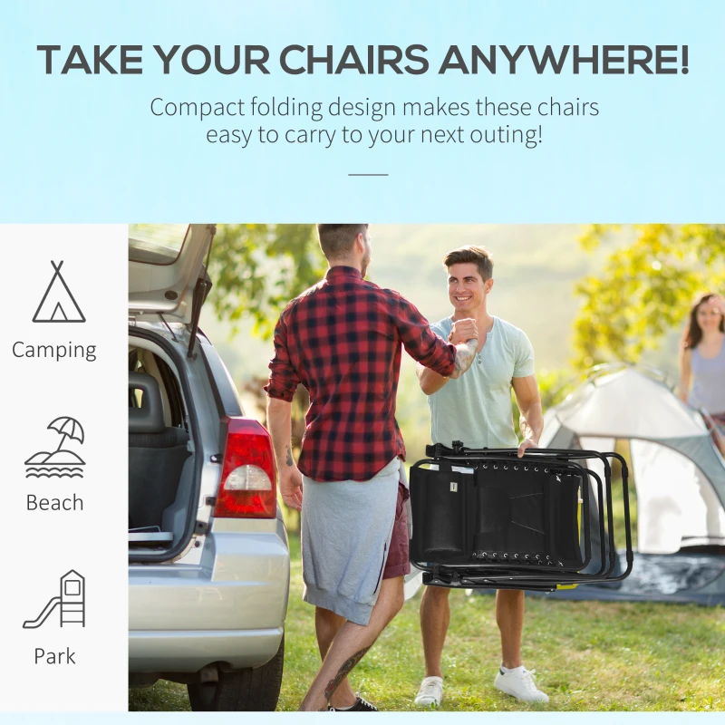 Best Zero Gravity Lounger Chair, Folding Reclining Patio Chair with Padded Seat, Cup Holder, Soft Cushion and Headrest for Poolside, Camping, Black - Image 5