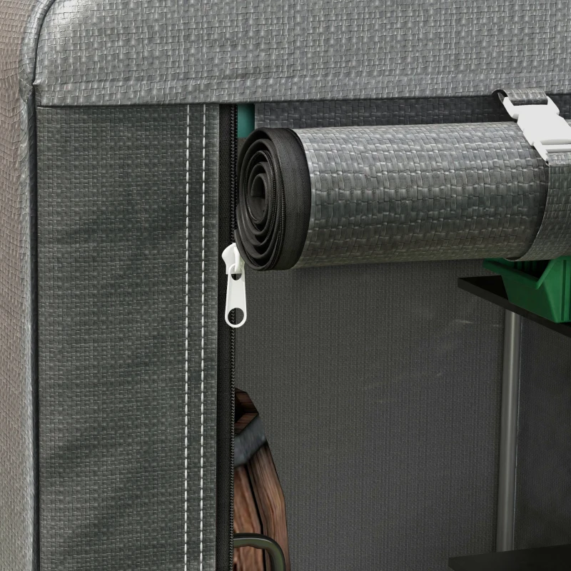 Best 179 x 120cm Temporary Garden Shed, with Accessories - Dark Grey - Image 8