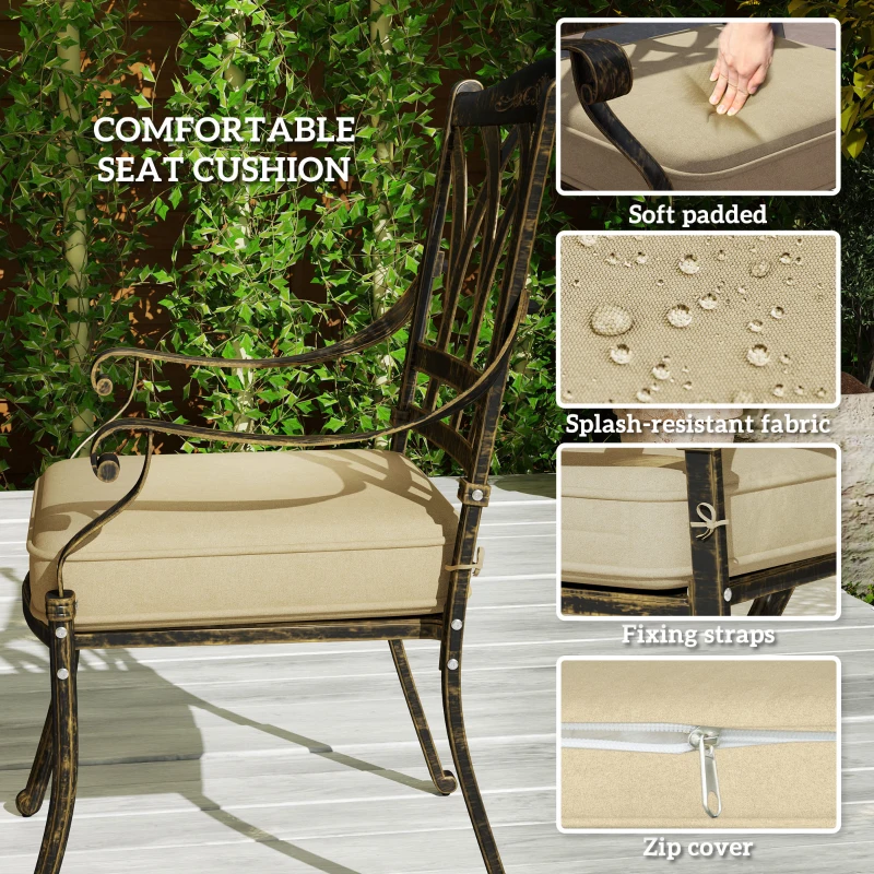 Best Nine-Piece Cast Aluminium Garden Dining Set - Bronze Tone - Image 5