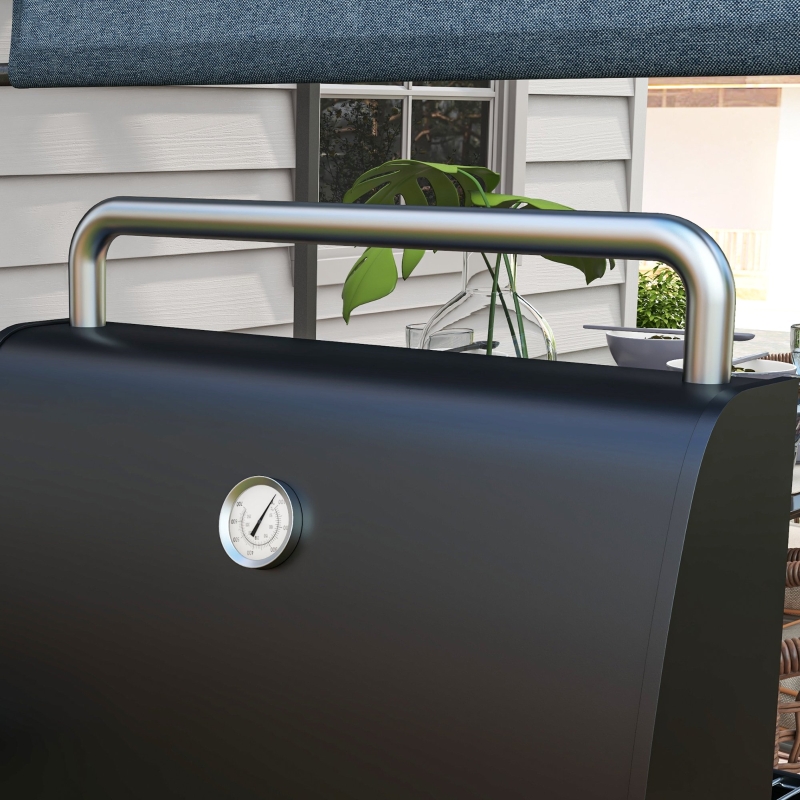 Best Charcoal BBQ, with Thermometer, Shelves and Wheels - Image 9