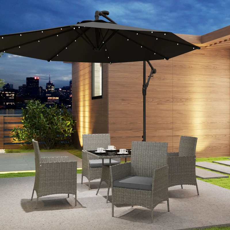 Best Five-Pieces Rattan Dining Set - Light Grey - Image 7