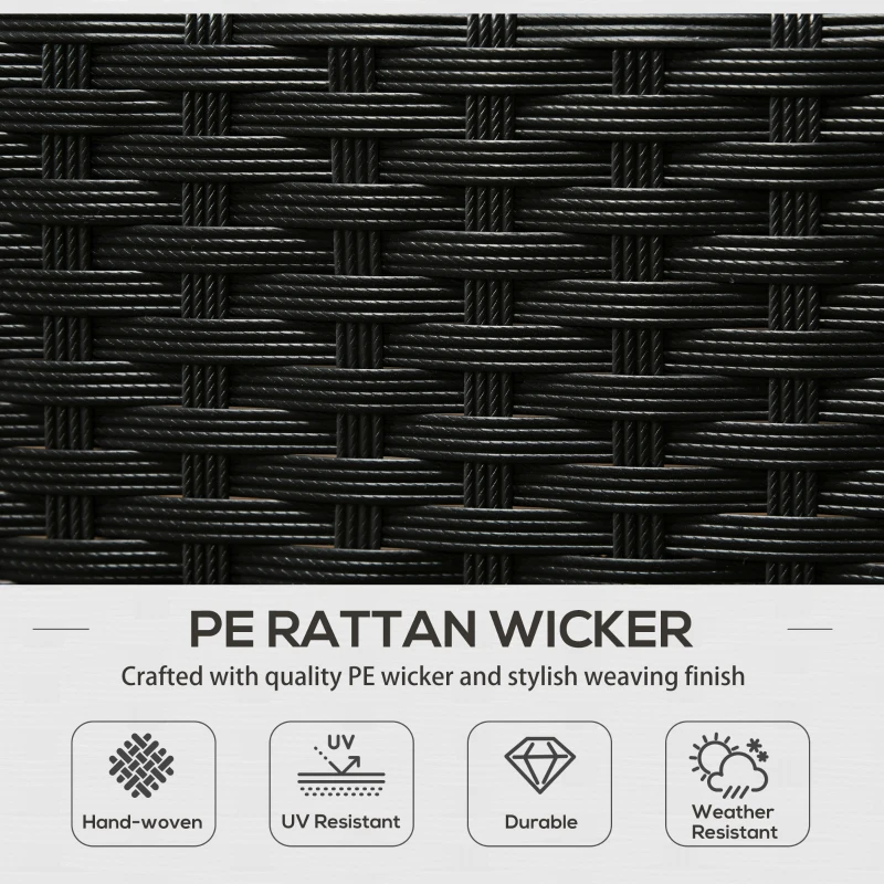 Best 5 Seater Rattan Garden Furniture Set, 2 Armchairs, 3-Seater Wicker Sofa, 2 Footstools and Glass Table, 6 Piece Patio Rattan furniture Sofa Sets with Cushions for Conservatory, White - Image 4