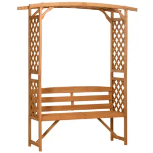Best Garden Bench, Wooden Garden Arbour with Seat for Vines/Climbing Plants, Brown