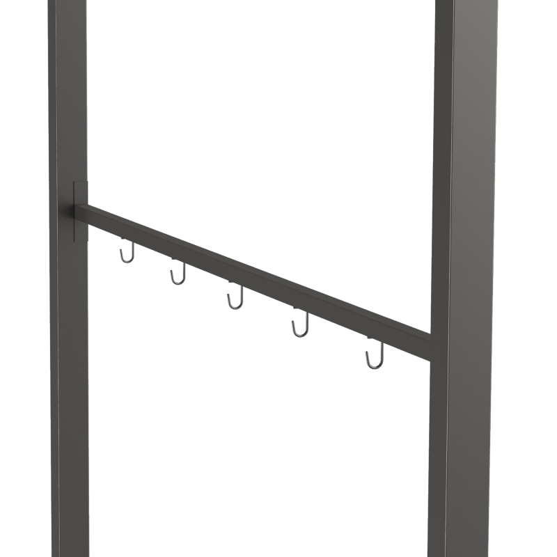 Best 2.2 x 1.5 m BBQ Grill Gazebo Tent, Garden Grill with Metal Frame, Curved Canopy and 10 Hooks, Outdoor Sun Shade, Beige - Image 7