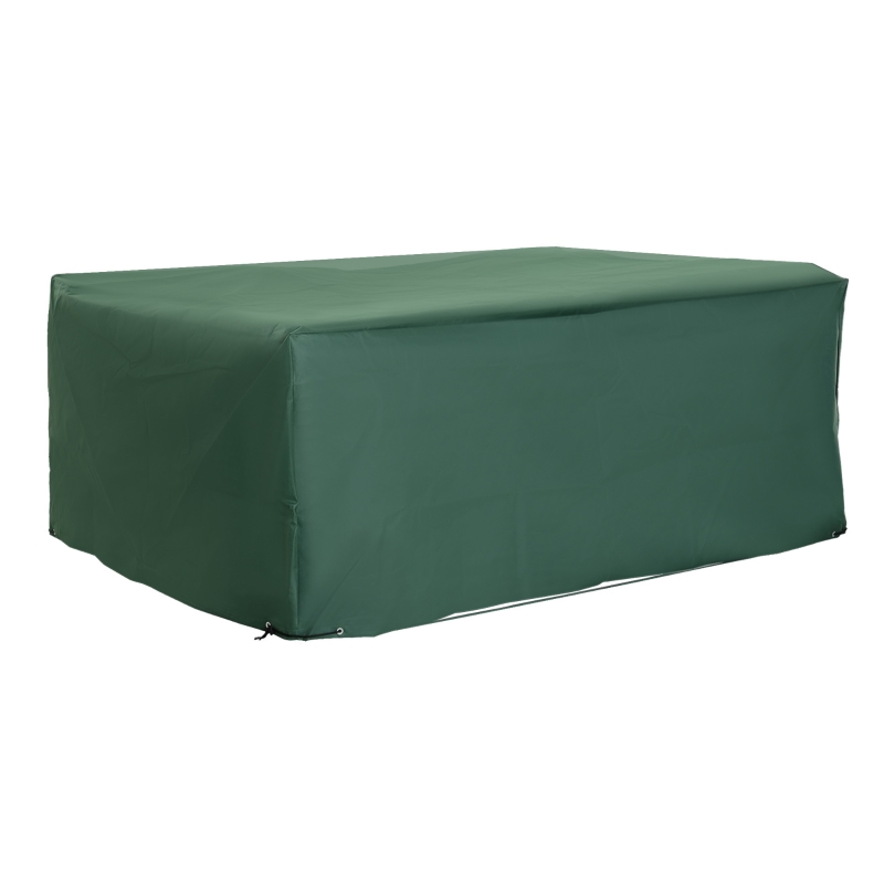 Best Outdoor Garden Furniture Cover Waterproof, Anti-UV 600D Heavy Duty Oxford Fabric Patio Furniture Cover for Rectangular Sofa Table Set, Green, 205 x 145 x 70 cm