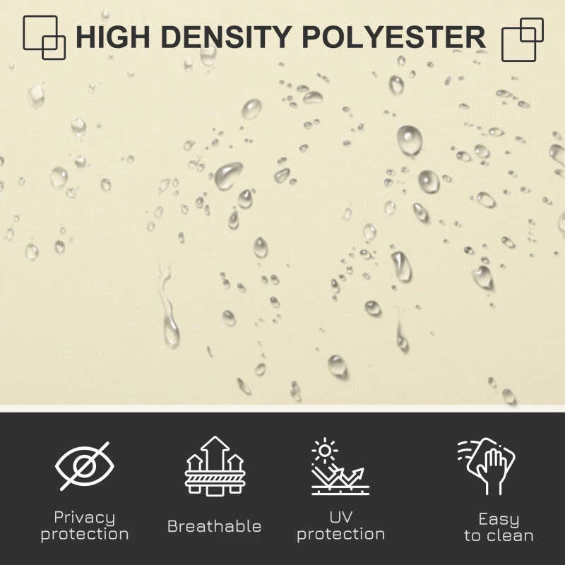 Best Retractable Sun Side Awning Screen Fence Patio Garden Wall Balcony Screening Panel Outdoor Blind Privacy Divider (3x1.6M, Cream White) - Image 7