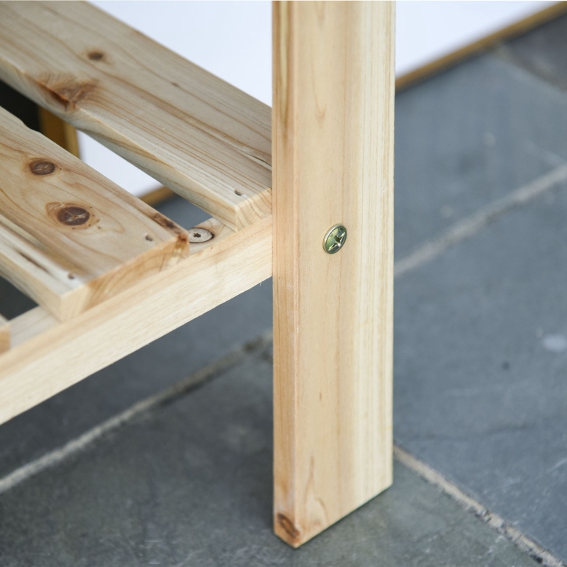 Best Wooden Raised Plant Stand Outdoor Flower Bed Box with Clapboard 100 x 40 x 84cm - Image 12