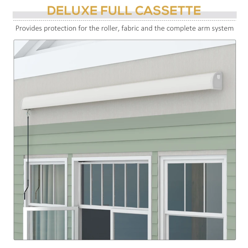 Best 4 x 3(m) Electric Retractable Awning with Remote Controller, Aluminium Frame Sun Canopies for Patio Door Window - Image 5