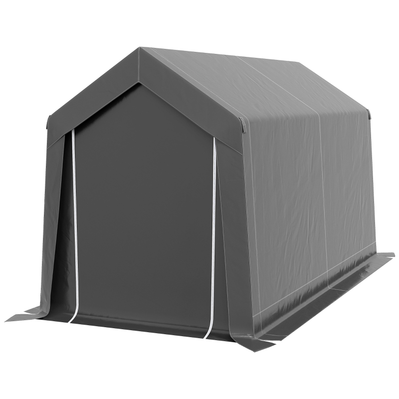 Best 3.6 x 2.1m Portable Outdoor Shed, with Window - Dark Grey - Image 11