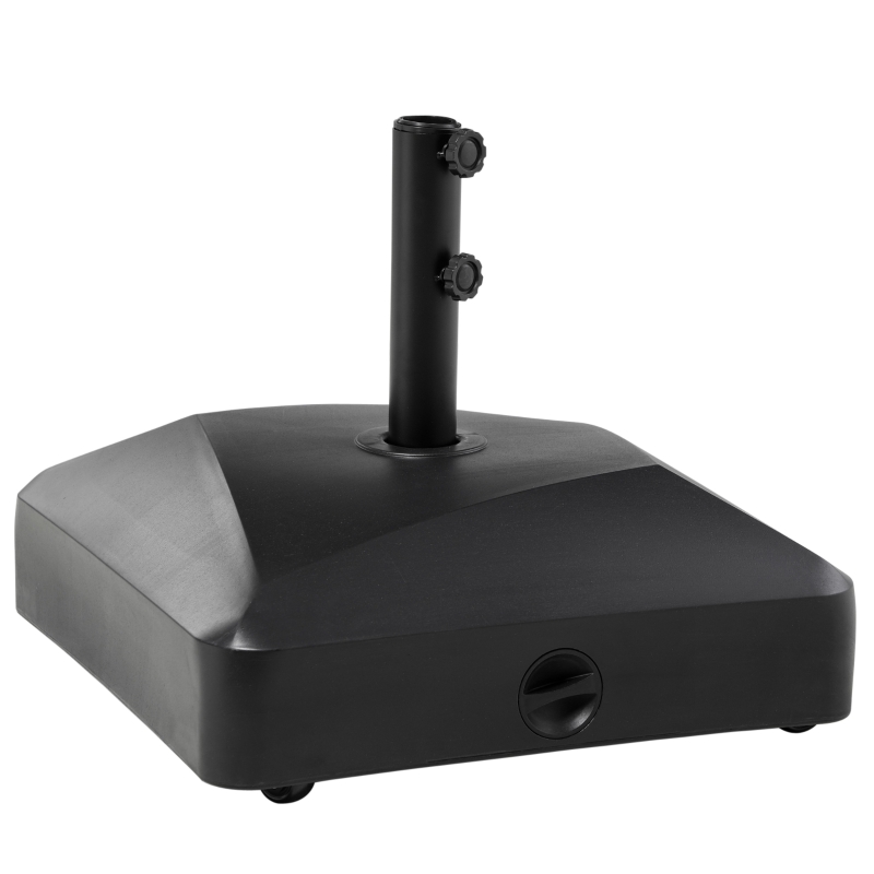 Best Garden Parasol Base Holder, 43kg Water or 60kg Sand Filled, Outdoor Market Umbrella Stand Weight with Wheels and Brakes, Black - Image 11