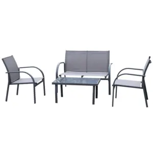 Best Four-Piece Minimal Garden Patio Set - Grey