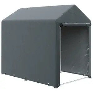 Best 179 x 120cm Temporary Garden Shed, with Accessories - Dark Grey