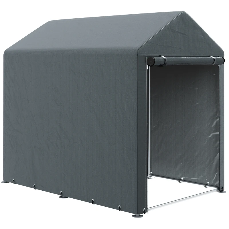 Best 179 x 120cm Temporary Garden Shed, with Accessories - Dark Grey