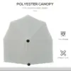 Best 2m Half Parasol Market Umbrella Garden Balcony Parasol with Crank Handle, Base, Double-Sided Canopy, Cream White - Image 7