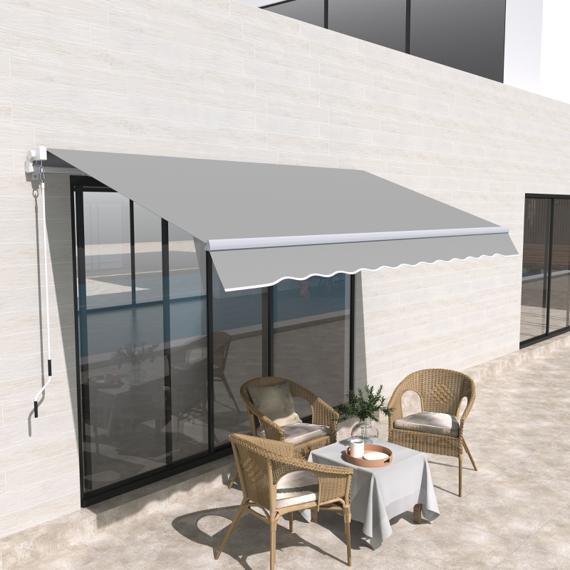Best Garden Patio Manual Awning Canopy Sun Shade Shelter Retractable 4 Size 5 Colour - Image 10